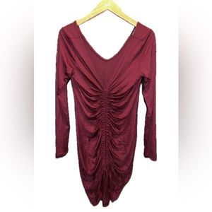 Fashion Nova Maroon Bodycon Dress